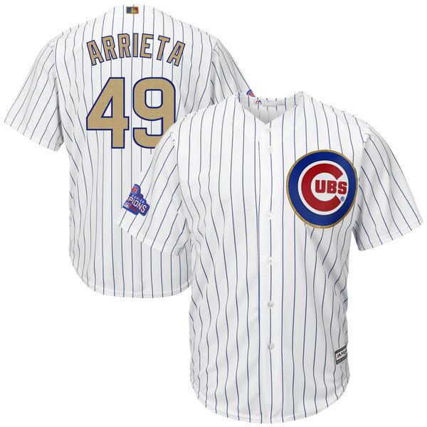 CUBS White 2017 Gold Program Jerseys-019